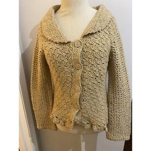 Anthropologie Moth Kearny Crocheted Cardigan~small